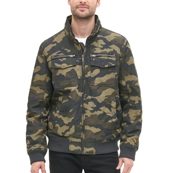 Tommy Hilfiger Men's Four-Pocket Filled Performance Bomber Jacket. - Picture 4 of 5